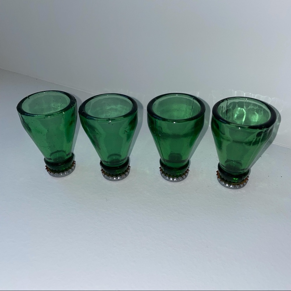 Repurposed Glass Bottle Shot Glasses